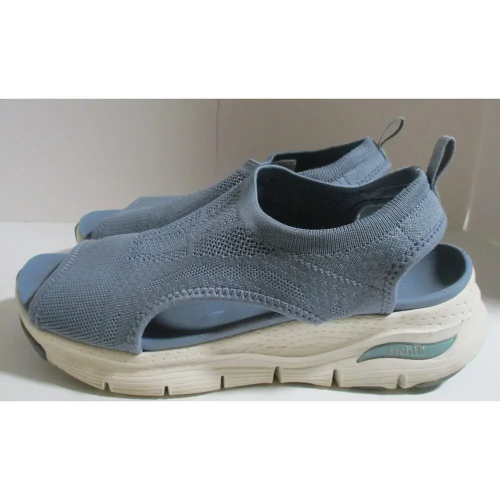 Sketchers Women's Blue Arch Fit Sandals Size 8